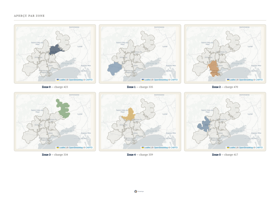 Rapport d'analyse PDF - aperçu des zones.