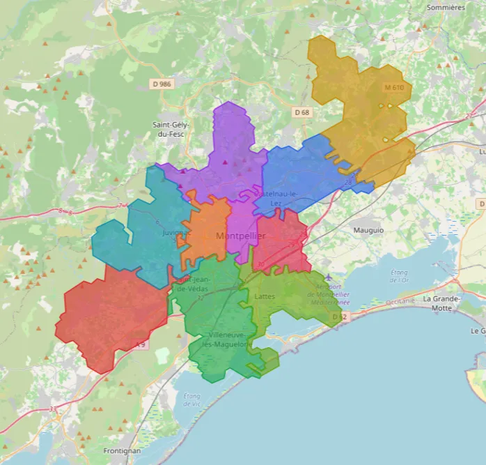 Équilibrer 10 tournées de collecte du verre à Montpellier sur le volume relevé