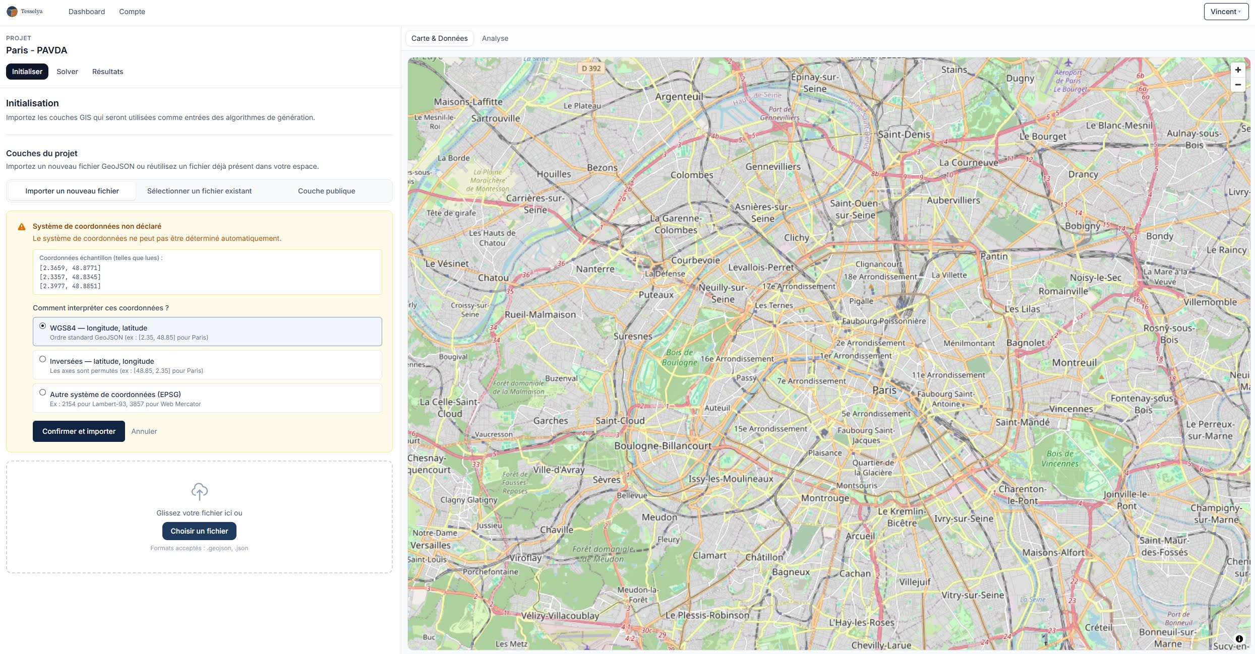 Import du fichier GeoJSON des points d'apport volontaire.