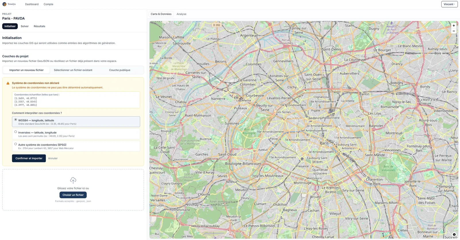 Import du fichier GeoJSON des points d'apport volontaire.